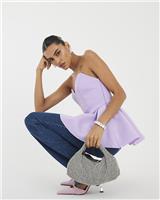 River Island Womens Purple Scuba Sleeveless Top Size M