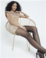 River Island Womens Gold Mini Pencil Dress Size S