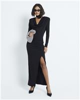 River Island Womens Black Midaxi Backless Dress Size 10