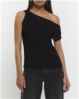 River Island Womens Black Polyamide/Elastane Sleeveless Shell Top Size 8