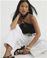 River Island Womens Black Sleeveless Bodysuit (top) Size S