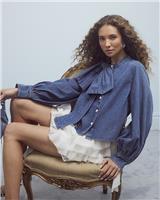 River Island Womens Blue Long Sleeve Top Size 6