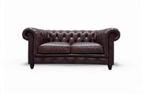 Halo Earle Chesterfield Medium 2 Seater Leather Sofa, Antique Whisky