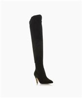 Dune London Womens Black Microfibre Knee-high Medium Boots EU 36 UK 3