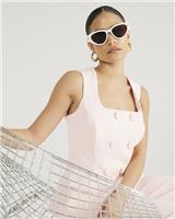 River Island Womens Pink Scuba Jumpsuit Size XS