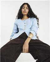 River Island Womens Blue Round neck Long sleeved Cardigan Size M