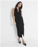 River Island Womens Black Midi Dress Size L