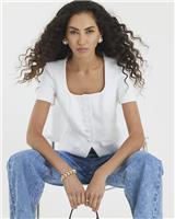 River Island Womens White Short sleeved Top Size 12