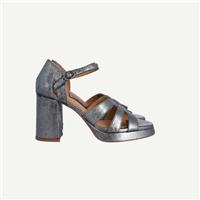 Seasalt Cornwall Womens Silver Leather Heeled Sandals EU 37 UK 4 Narrow