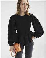 River Island Womens Black Long sleeved Women Top Size 6