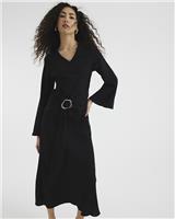 River Island Womens Black Midi Swing Dress Size S