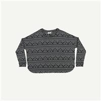 Passenger Womens Black Cotton/Polyester Round neck Long sleeved T-shirt Size M