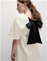 Marks & Spencer Womens White Synthetic Mini Shift Dress Size 16 - M&S