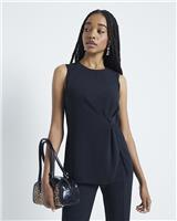 River Island Womens Black Sleeveless Blouse Size 12