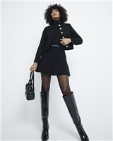 River Island Womens Black Knee length A line Dress Size 8