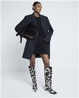 River Island Womens Black Cotton Mini Dress Size 10