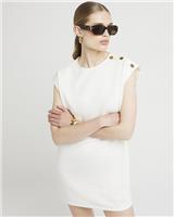 River Island Womens Beige Mini Bodycon Dress Size 6