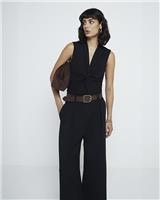 River Island Womens Black Sleeveless Top Size 14