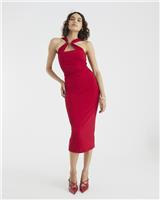 River Island Womens Red Midi Dress Size M