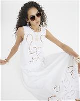 River Island Womens White Cotton Sleeveless Top Size 8