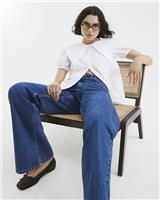 River Island Womens White Cotton Short sleeved Top Size 18