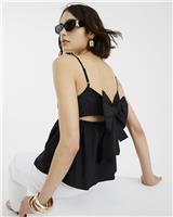 River Island Womens Black Cotton Sleeveless Top Size 22