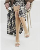 River Island Womens White Synthetic Mule Sandals Size UK 8