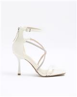 River Island Womens White Synthetic Open toe Sandals Size UK 8