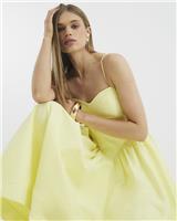 River Island Womens Yellow Polyamide/Elastane Midi Sun Dress Size 10