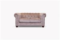 Charterhouse 3 Seater Chesterfield Fabric Sofa, Chenille Mink