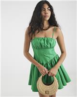 River Island Womens Green Cotton Dress Size 14