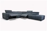Evolution RHF Power Corner Sofa, Nubuck Leather Storm