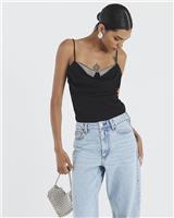 River Island Womens Black Sleeveless Top Size S