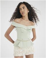 River Island Womens Green Sleeveless Women Top Size L