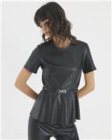 River Island Womens Black Short sleeved Top Size 18