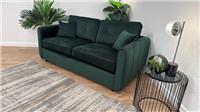 Sofology Islington Fabric 3 Seater Hypnos Deluxe Sofa Bed in Sleek Green