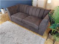 Sofology Downtown Leather 3 Seater in Character Espresso Mix