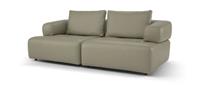 Sofology Flex Leather Power 3 Seater in Taupe