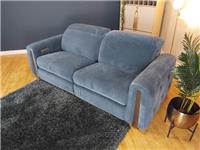 Sofology Kingsbridge Fabric 2.5 Seater in Relaxed Chenille Denim