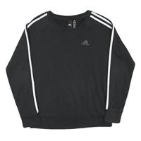 ADIDAS Womens Black Sweatshirt S Crew Neck Cotton Blend Sport Casual - S Regular