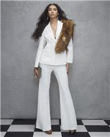 River Island Womens Cream Bootcut Trousers Size 14