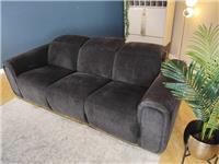 Premiere Fabric 3 Seater Power Recliner/Headrest - Relaxed Chenille Raisin