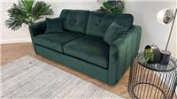 Sofology Islington Fabric 3 Seater Hypnos Deluxe Sofa Bed in Sleek Green