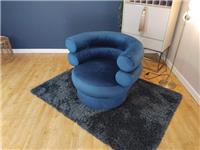 Sofology The Fitzrovia Fabric Accent Chair in Matt Velvet Navy Without Trim