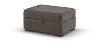 Sofology Downtown Leather Storage Footstool in Espresso All Over