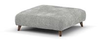 Sofology Scintillate Fabric Footstool in Silver All Over