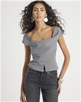 River Island Womens Grey Sleeveless Top Size L