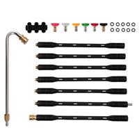 Pressure Washer Gutter Cleaner with 7 Spray Extension Rods & 6 Nozzles 4000 PSI