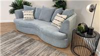 Sofology Chloe 4 Seater Fabric Sofa in Chenille Sky