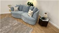 Sofology Chloe Fabric 4 Seater Split Sofa in Chenille Sky